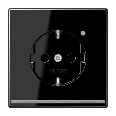 JUNG SCHUKO-розетка с LED подсветкой, чёрный LS1520-OSWLNW