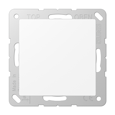 JUNG A 500 Белый матовый Крышка без отверстий с суппортом A594-0WWM