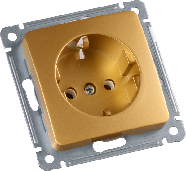 Hegel Мастер внутр Золото РС16-411-07 Розетка с/з, механизм