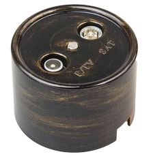 BIRONI Лизетта Пластик Бронза Розетка R/TV-Sat проходная B1-304-25