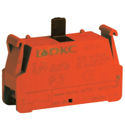 DKC Контактный блок  с клеммным безвинтовым зажимом, нормально-замкнутый