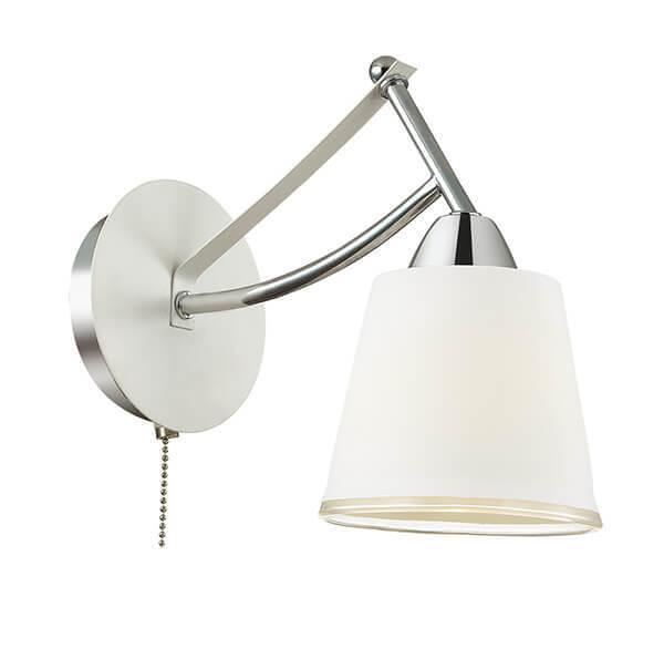 Lumion 3449/1W LN17 121 хром/белый/стекло Бра E14 60W 220V HADRINNA