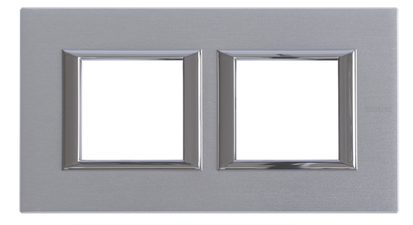 BT Axolute Хром Рамка 2+2 мод прямоугольная горизонтальная HA4802M2HCR