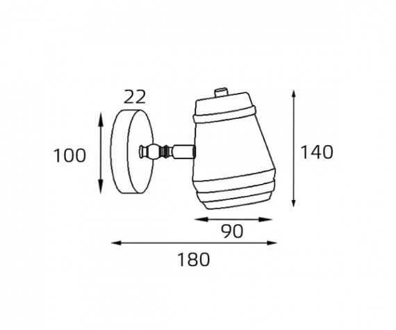 Купить ITALLINE Leo AP 6264 brass светильник настенный