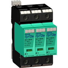 Купить КЭАЗ Ограничитель импульсных перенапряжений (УЗИП) OptiDin OM-II-3-280/40/X