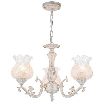 VELANTE 351-003-03 Люстра подвесная Белый, Золотой/Бежевый E27 3*60W