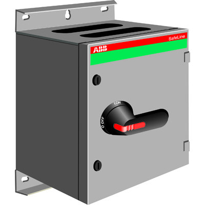 ABB OT25 Рубильник в боксе OT250KLCC3TZ до 250А(АС23A) 3-полюсный, 2НО+1НЗ доп.контакт, под фланцы C 1SCA022281R5690