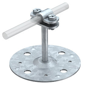 Купить OBO Bettermann Держатель проволоки кровельный, с плоским основанием 5218829