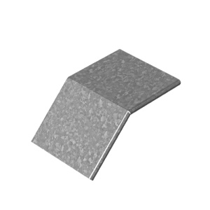 OSTEC Крышка к угловому соединителю внешнему 45 град. к лотку 150х50, толщ. 1,0 мм, Сендзимир цинк