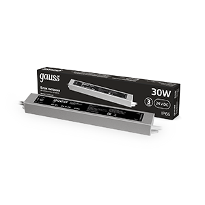 Gauss Блок питания 30W 24V IP66 1/50 202022030