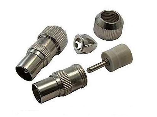 Купить Разъем штекер TV без пайки Металл "орех" Rexant 05-2031