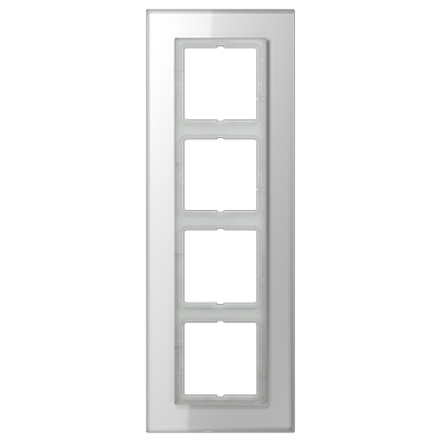 JUNG LS plus Стекло белое Рамка 4-ая LSP984GLWW