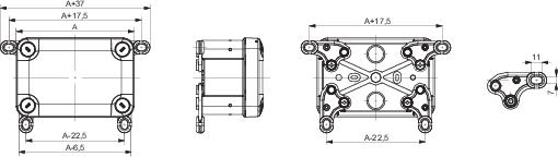 Купить SE Комплект 4-х монтажных проушин TBS IP67 NSYAEFTB