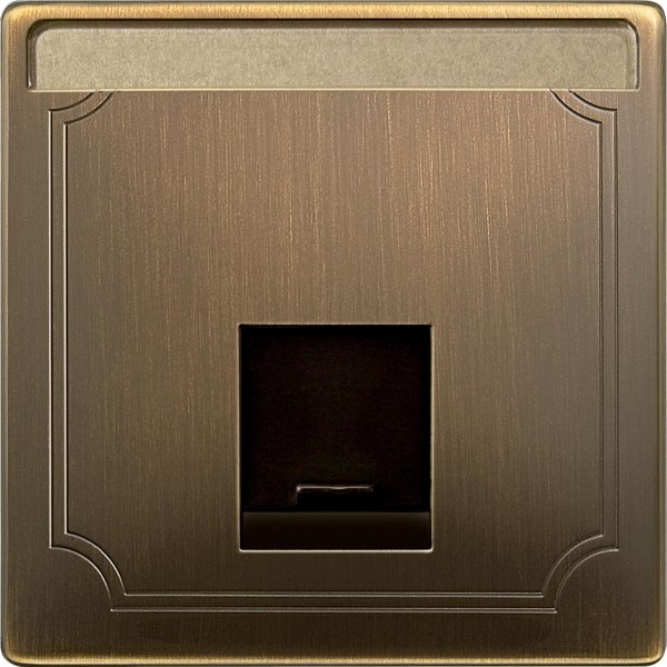SE Merten SD Античная латунь Накладка розетки RJ45 1-ая MTN466443