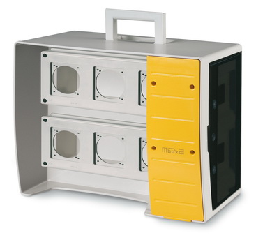 DKC MBOX2. Корпус на 16 модулей и 6 постов с основанием 70х87 мм.