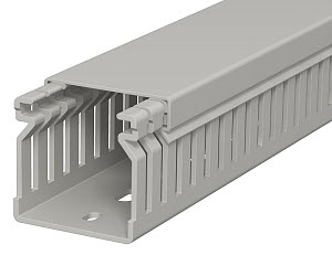 Купить OBO Bettermann Кабель-канал перфорированный распределительный LK4 40x40x2000 мм (перфокороб) ПВХ, серый RAL7030 6178012