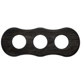 BIRONI Шедель Бук Угольно-черный Рамка 3-ая Форма восьмерки (скрытый монтаж) BF8-630-119