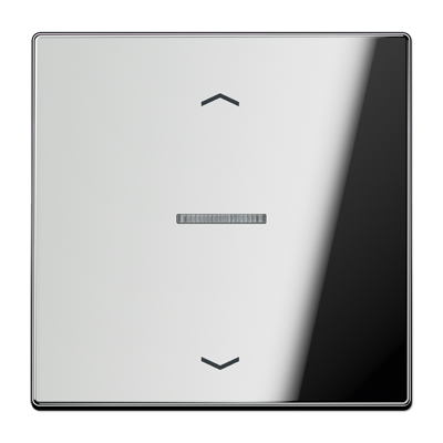 JUNG Клавиша для KNX кнопки с окошком и символами "стрелки", 1 группа металл хром GCR101KO5P