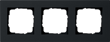 Gira E2 Черный Рамка 3-ая 0213095