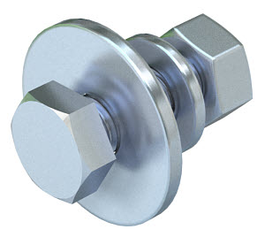 Купить OBO Bettermann Комплект Болт+2 Шайбы+Гайка M12x40 мм 3164020