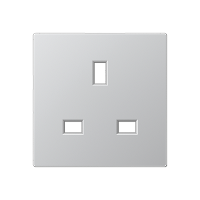 JUNG Накладка розетки БС 2п+Е алюминий A3521ALPL