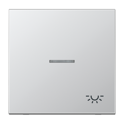 JUNG Клавиша для контрольного выключателя с подсветкой и символом "свет" алюминий AL2990KO5L