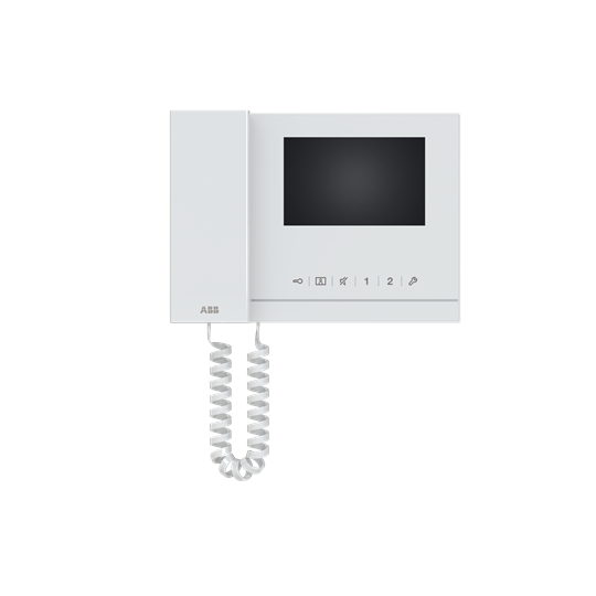 Купить ABB  Абонентское устройство, видео 4,3 с трубкой, белый глянцевый 2TMA070020W0055