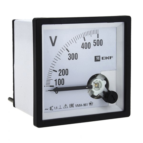 EKF PROxima Вольтметр VMA-961 аналоговый на панель (96х96) квадратный вырез 300В прямое подкл.