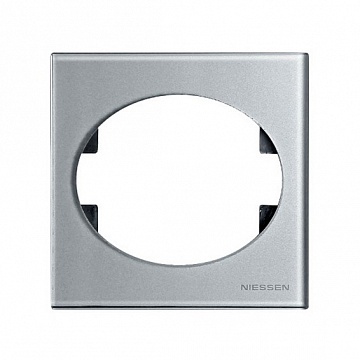 ABB NIE Tacto Стекло Серебро Рамка 1-ая 5571 CL