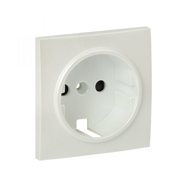 EKF PROxima Валенсия лицевая панель розетки 1-местной с/з 16А жемчуг с защ. штор.