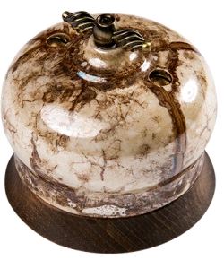 BIRONI Фаберже Керамика Мрамор золото Выключатель проходной 2-кл B2-202-090/18