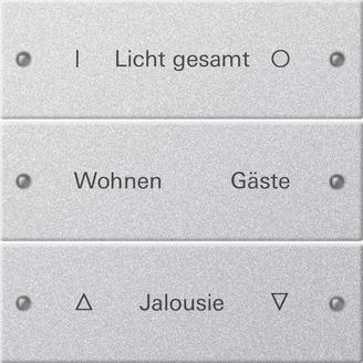 Gira Набор клавиш 3-местный,  ГРАВИРОВКА 220326