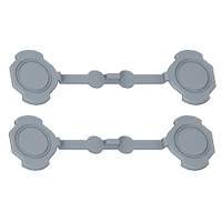 Купить Legrand Plexo Серый Комплект из 4 колпачков(на винты) 069598