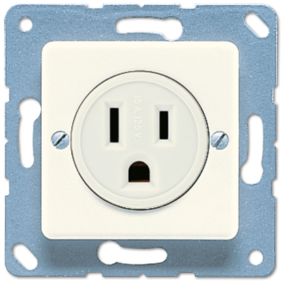 JUNG Штепсельная розетка американской системы (NEMA) 15А, слоновая кость 121-15