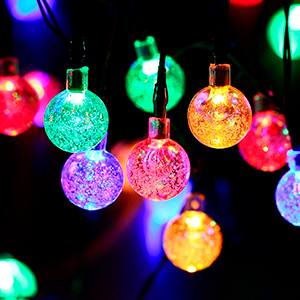 Gauss Гирлянда садовая на солнечной батарее 30 LED Шары мультицвет Solar, GS031