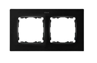 Simon S82 Concept Матовый черный, Рамка на 2 поста 8200627-098