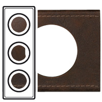 Купить Legrand Celiane Коричневая текстурная кожа Рамка 3-ая 069403