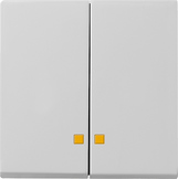 Gira Накладка двухклавишная с контрольными окнами 0631015