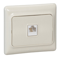 Купить Legrand Kaptika Бежевый Розетка ТЛФ 1-я 782144