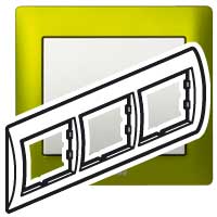 Купить Legrand Galea Life Зеленый Металл/Magic Green Рамка 3-я гориз 771923