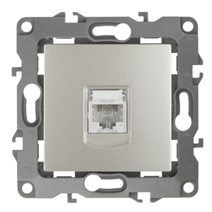 ЭРА 12-3105-15 Перламутр Розетка телефонная RJ11, IP20, 12