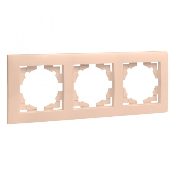 EKF PROxima Валенсия рамка 3-местная кремовая