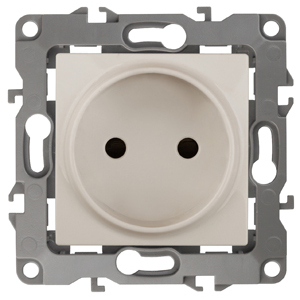 ЭРА 12-2005-02 Розетка 2P, 16A-250В, IP20, без м.лапок, 12, Слоновая кость