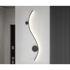 Kink Light 08410-100L,19(3000K) Бра Фальте черный (левое) w20 h100 Led 20W (3000K)