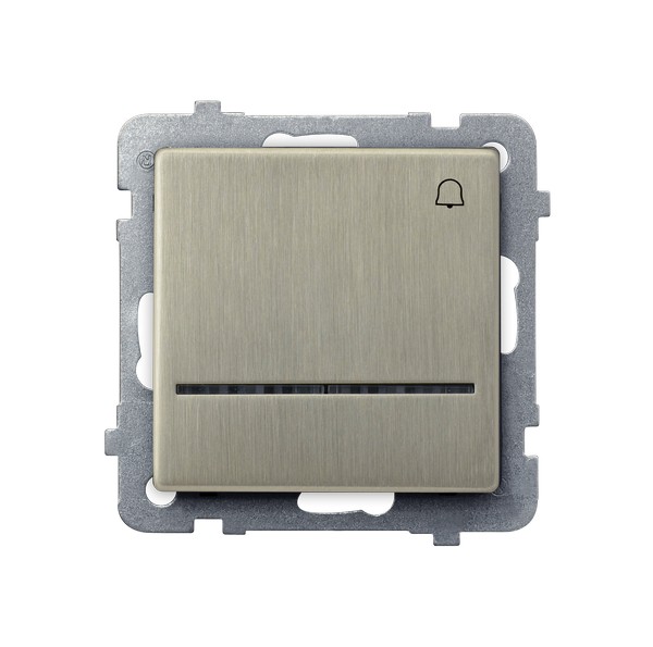 Ospel Sonata Медь (Новое серебро) Кнопка звонка с подсветкой, без рамки ŁP-6RMS/m/44