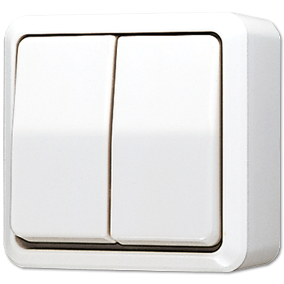 JUNG Белый Выключатель для накладного монтажа сдвоенный 605AWW