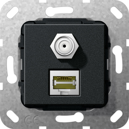 Gira S-55 Разъем MJ RJ45 Cat 6A 10 GB, SAT F 569710