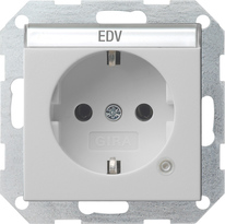 Gira Розетка с з/к и контрольной лампой и полем для надписи 0452015