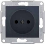 Купить SE Sedna Графит Розетка 1-я б/з без шторок 16А, 250В SDN2900170