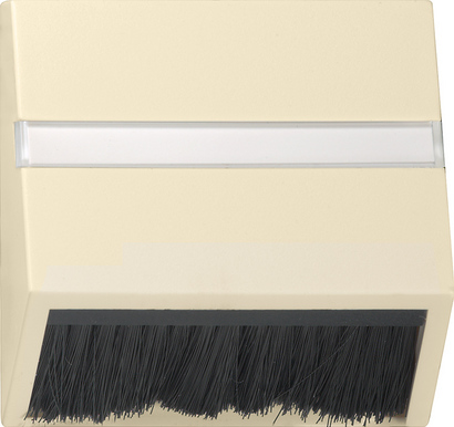 Gira S-55 Крем глянц Накладка для приборов с квадратной центральной панелью и наклонным выходом 068201